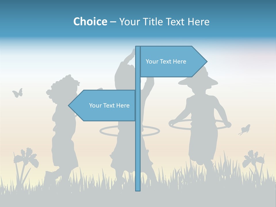 Girls Playing Hula Hoops PowerPoint Template