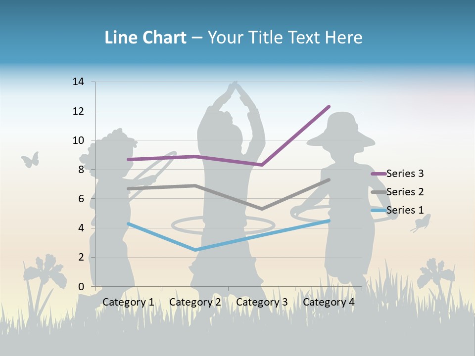 Girls Playing Hula Hoops PowerPoint Template