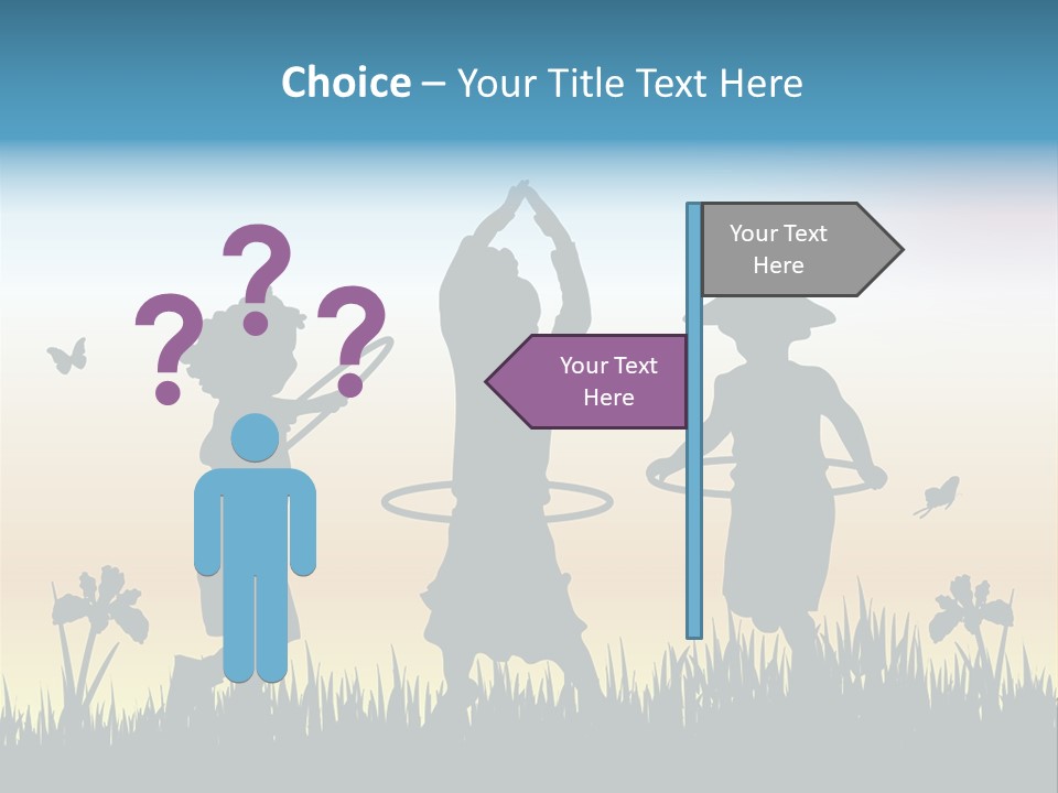 Girls Playing Hula Hoops PowerPoint Template