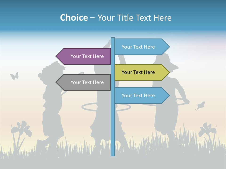 Girls Playing Hula Hoops PowerPoint Template