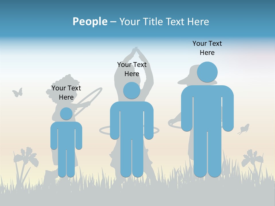 Girls Playing Hula Hoops PowerPoint Template