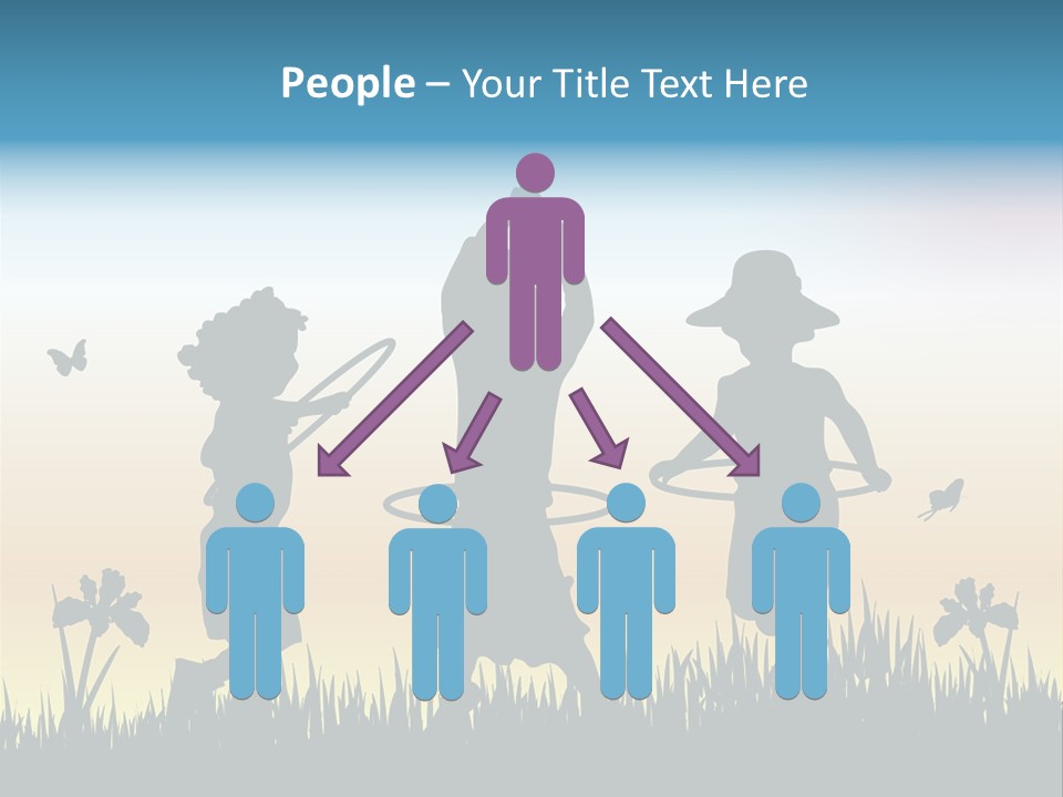 Girls Playing Hula Hoops PowerPoint Template