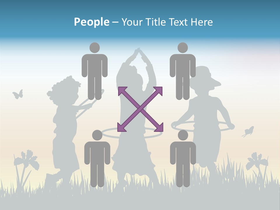 Girls Playing Hula Hoops PowerPoint Template