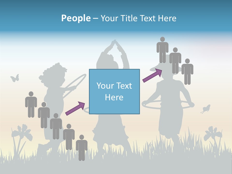 Girls Playing Hula Hoops PowerPoint Template