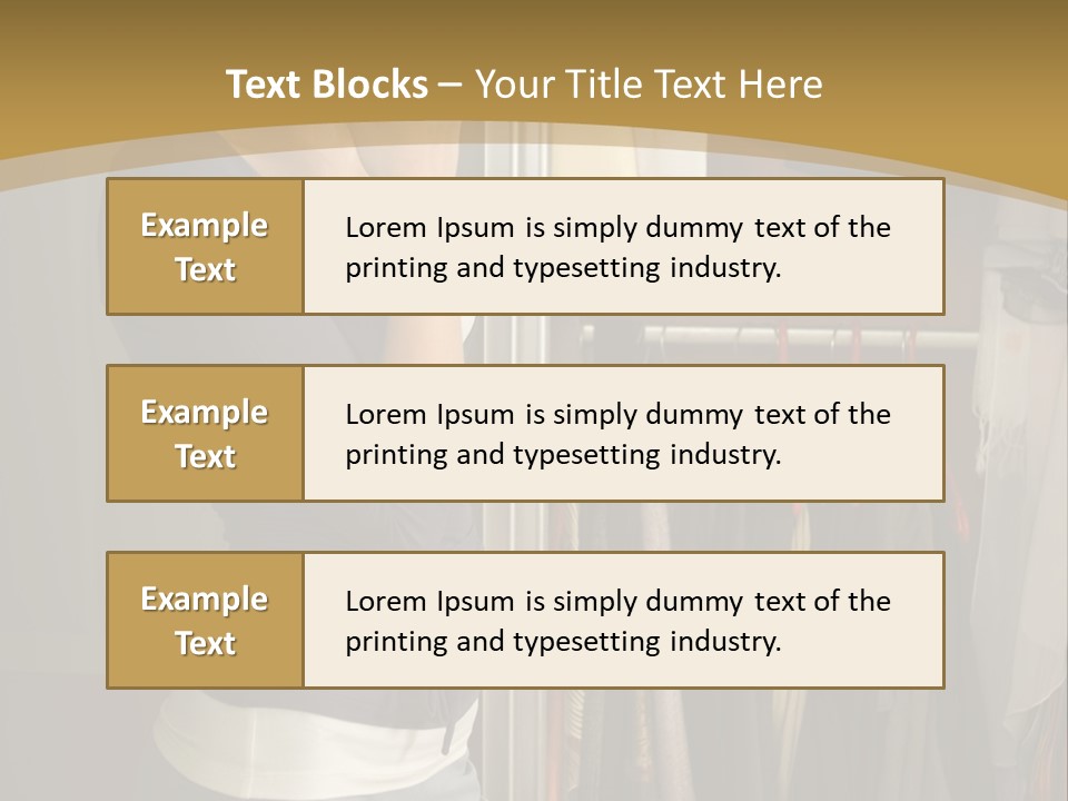 Young Woman Standing At Wardrobe. She Thinking What Get Dressed. PowerPoint Template