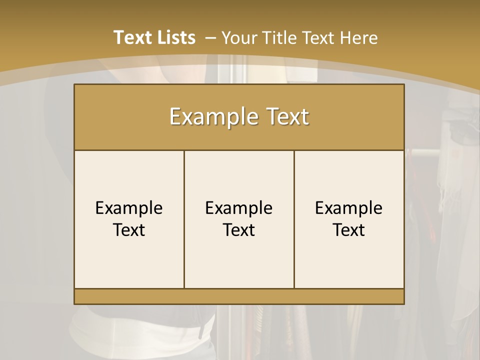 Young Woman Standing At Wardrobe. She Thinking What Get Dressed. PowerPoint Template