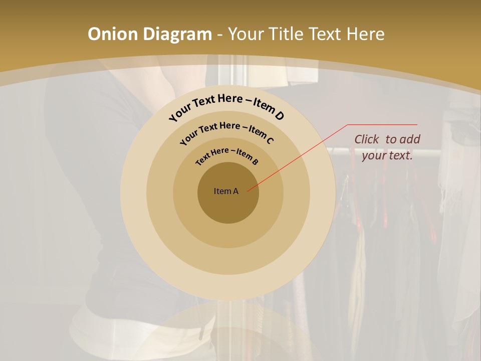 Young Woman Standing At Wardrobe. She Thinking What Get Dressed. PowerPoint Template