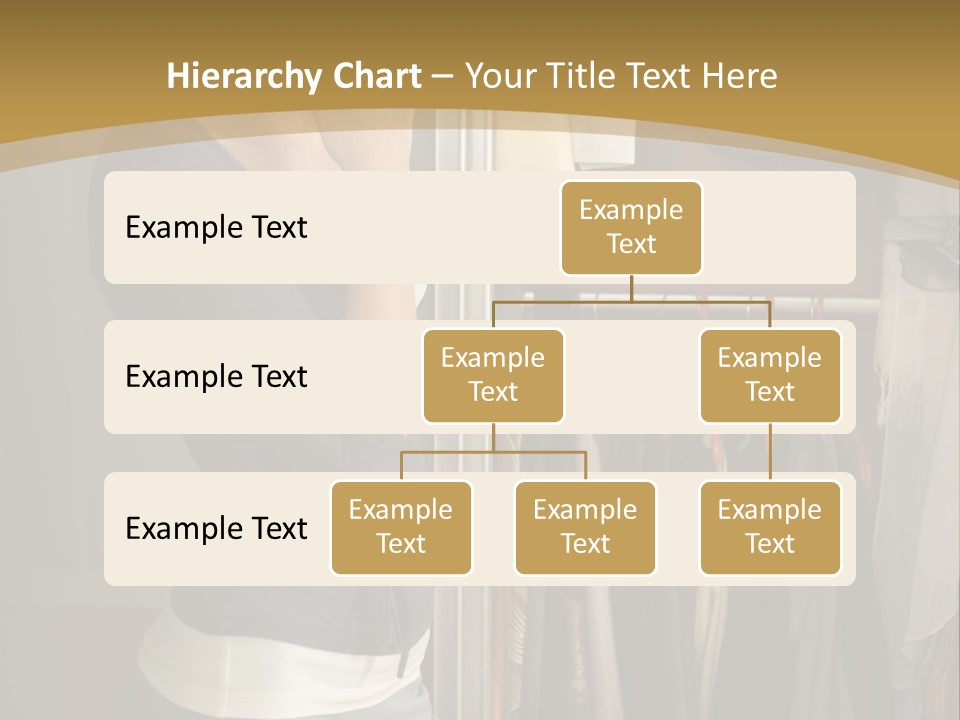 Young Woman Standing At Wardrobe. She Thinking What Get Dressed. PowerPoint Template