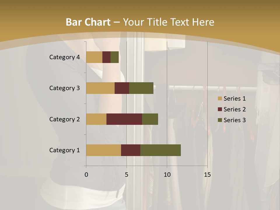 Young Woman Standing At Wardrobe. She Thinking What Get Dressed. PowerPoint Template