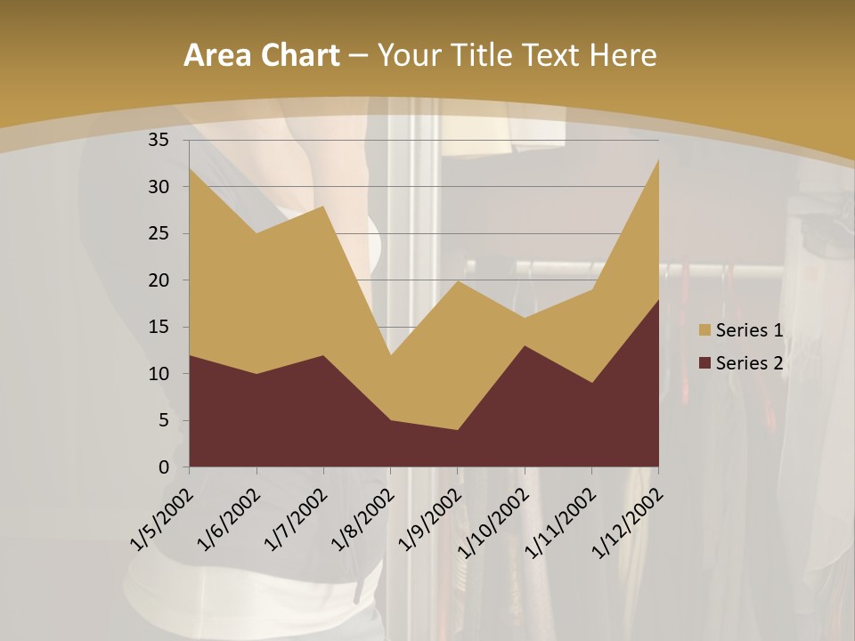 Young Woman Standing At Wardrobe. She Thinking What Get Dressed. PowerPoint Template