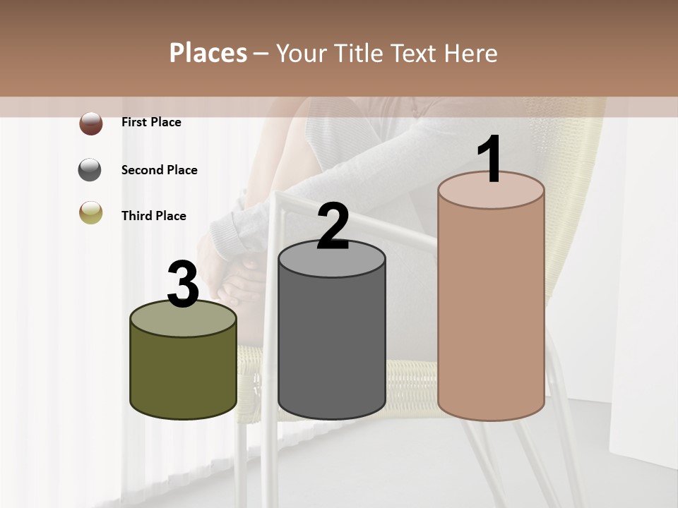 A Woman Sitting In A Chair With Her Legs Crossed PowerPoint Template