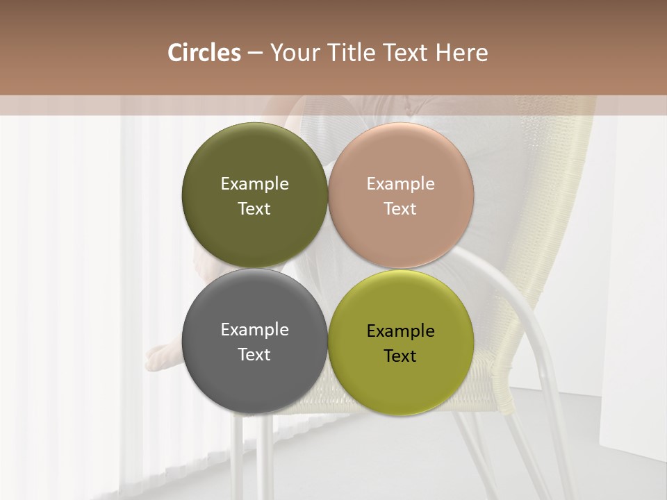 A Woman Sitting In A Chair With Her Legs Crossed PowerPoint Template