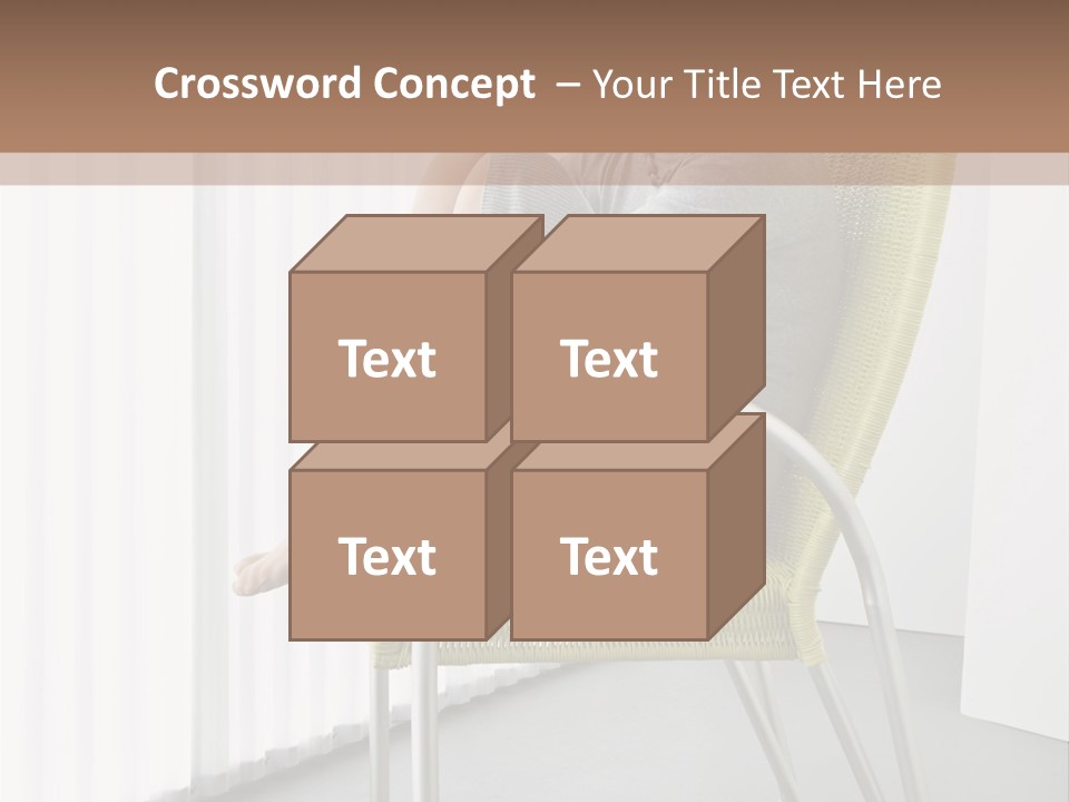 A Woman Sitting In A Chair With Her Legs Crossed PowerPoint Template