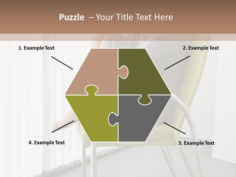 A Woman Sitting In A Chair With Her Legs Crossed PowerPoint Template
