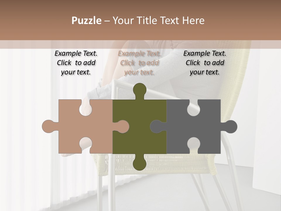 A Woman Sitting In A Chair With Her Legs Crossed PowerPoint Template