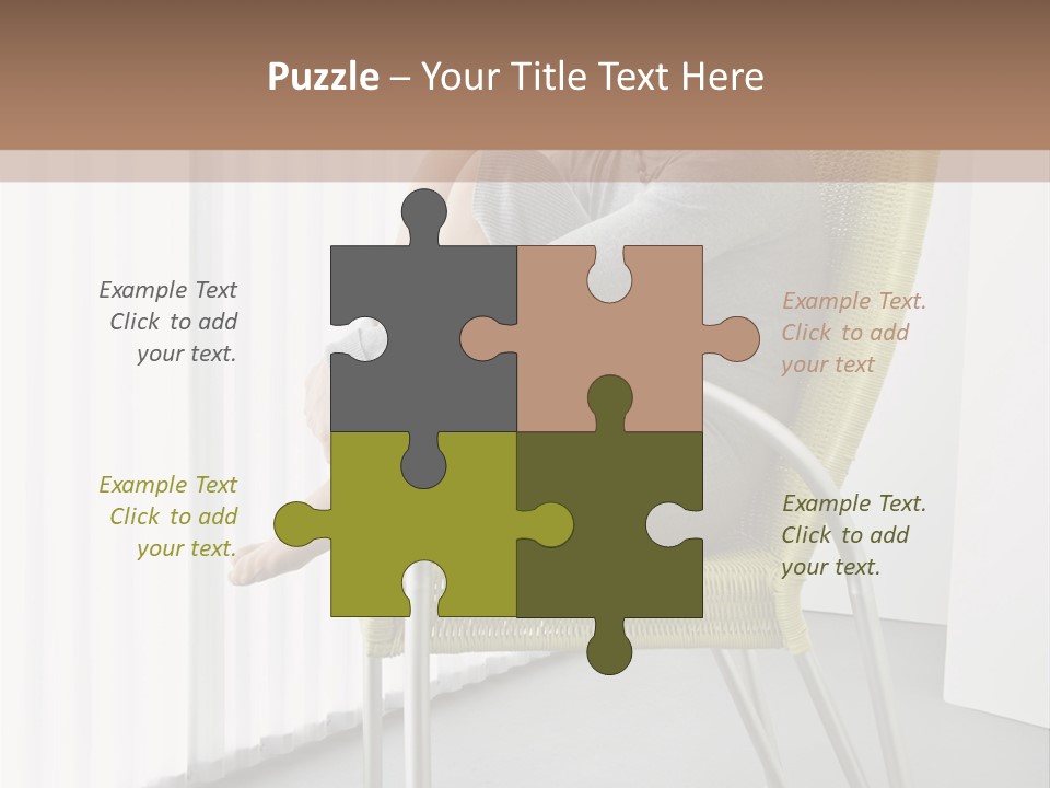 A Woman Sitting In A Chair With Her Legs Crossed PowerPoint Template