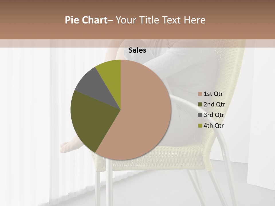 A Woman Sitting In A Chair With Her Legs Crossed PowerPoint Template