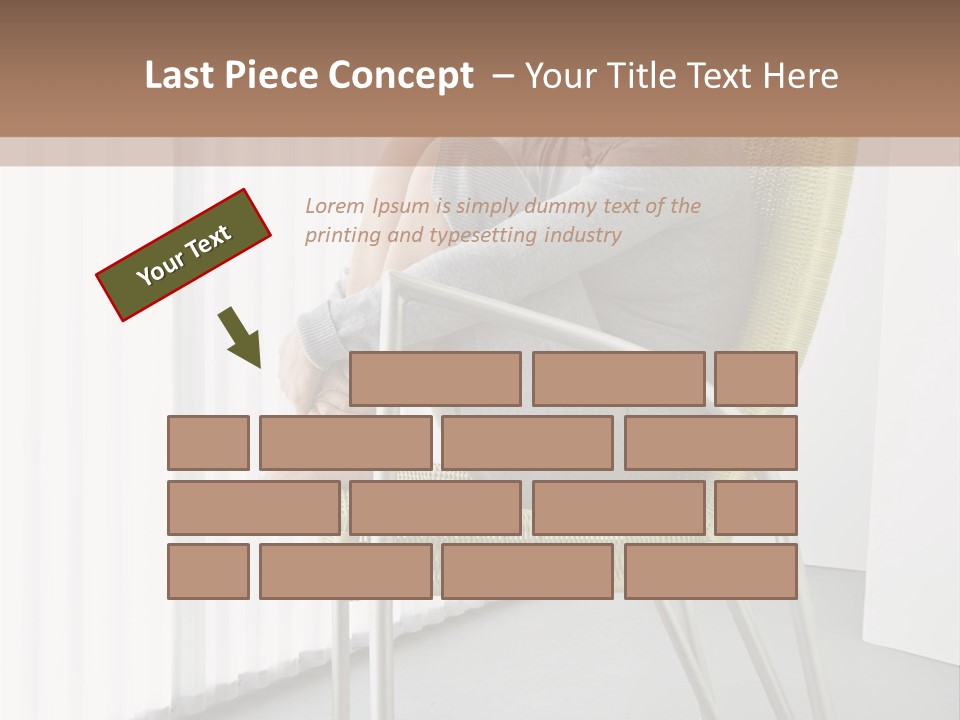 A Woman Sitting In A Chair With Her Legs Crossed PowerPoint Template