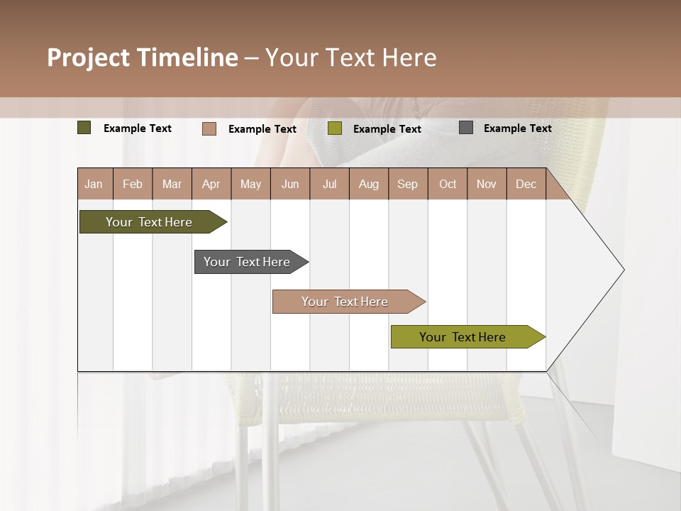 A Woman Sitting In A Chair With Her Legs Crossed PowerPoint Template
