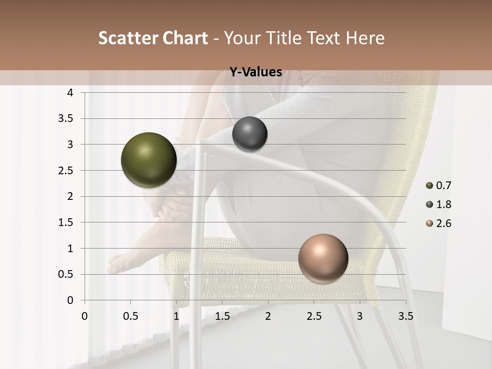 A Woman Sitting In A Chair With Her Legs Crossed PowerPoint Template