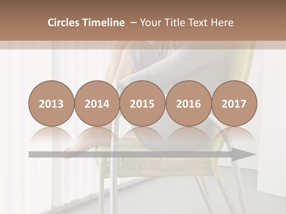 A Woman Sitting In A Chair With Her Legs Crossed PowerPoint Template