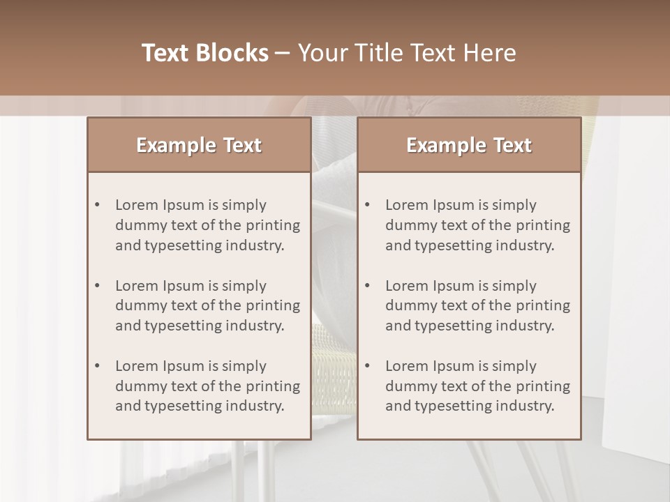 A Woman Sitting In A Chair With Her Legs Crossed PowerPoint Template