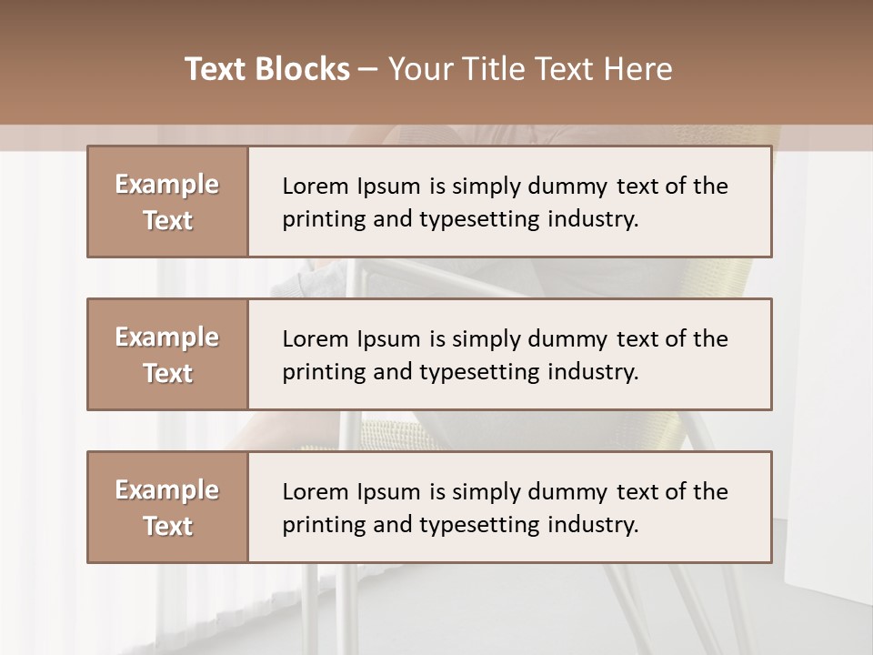A Woman Sitting In A Chair With Her Legs Crossed PowerPoint Template