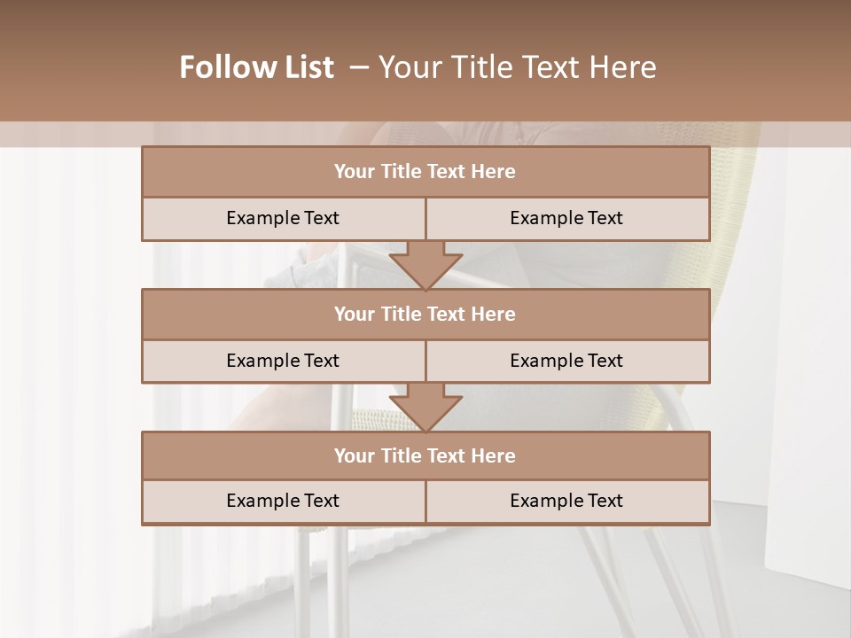 A Woman Sitting In A Chair With Her Legs Crossed PowerPoint Template