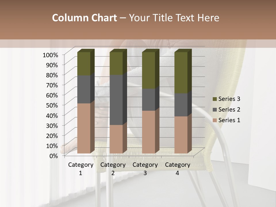 A Woman Sitting In A Chair With Her Legs Crossed PowerPoint Template
