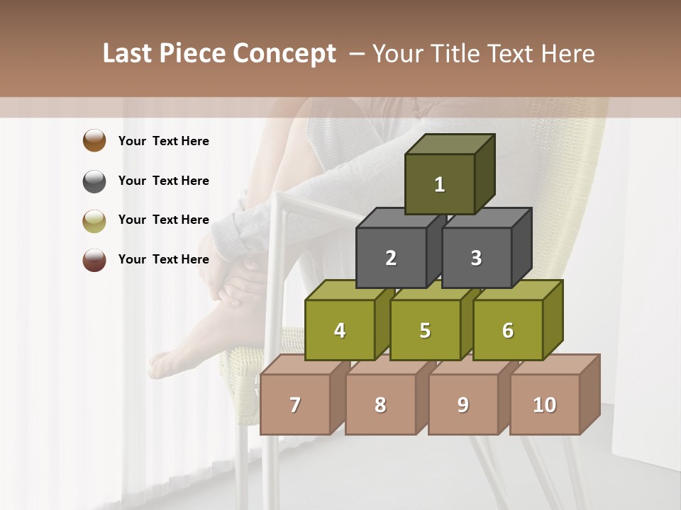 A Woman Sitting In A Chair With Her Legs Crossed PowerPoint Template