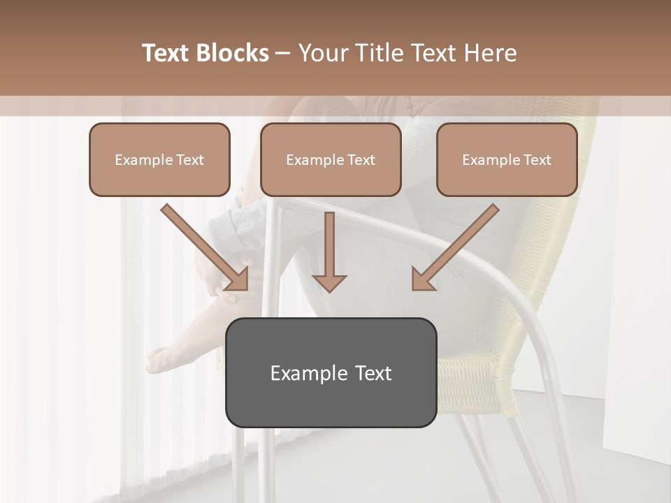 A Woman Sitting In A Chair With Her Legs Crossed PowerPoint Template