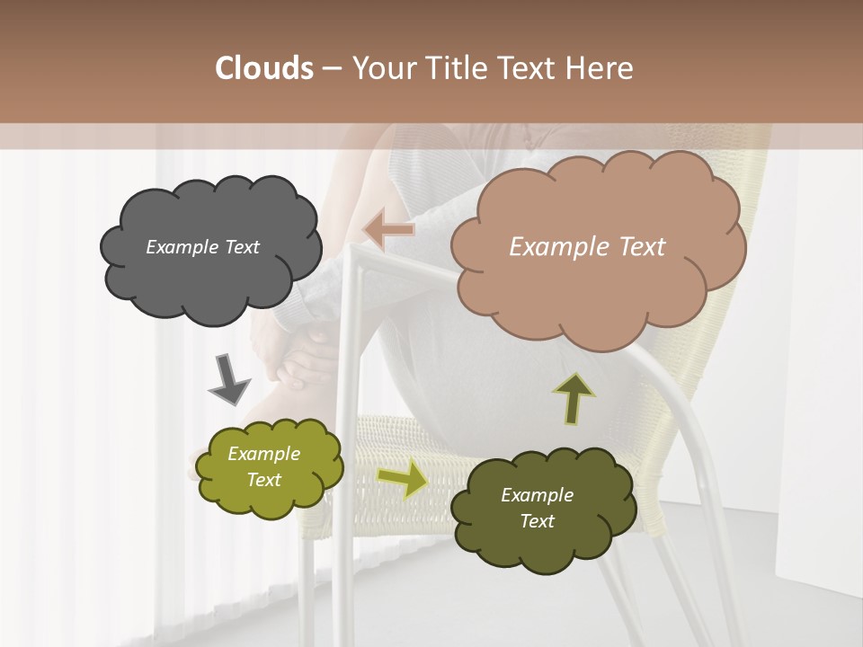 A Woman Sitting In A Chair With Her Legs Crossed PowerPoint Template