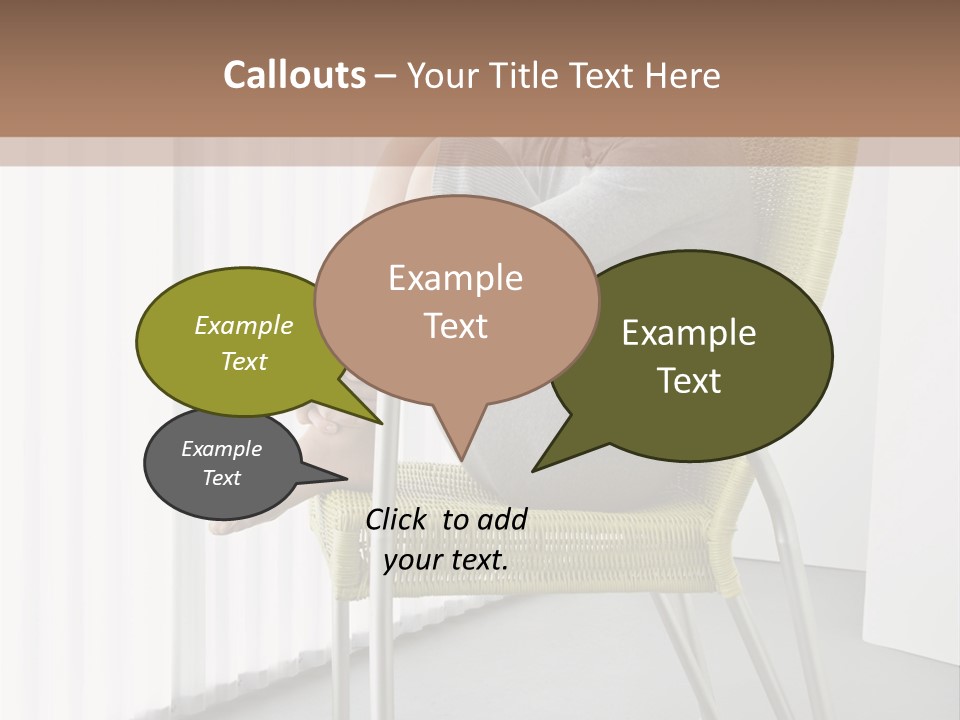 A Woman Sitting In A Chair With Her Legs Crossed PowerPoint Template