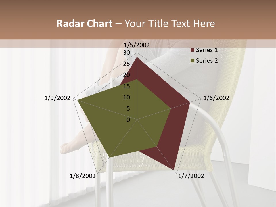 A Woman Sitting In A Chair With Her Legs Crossed PowerPoint Template