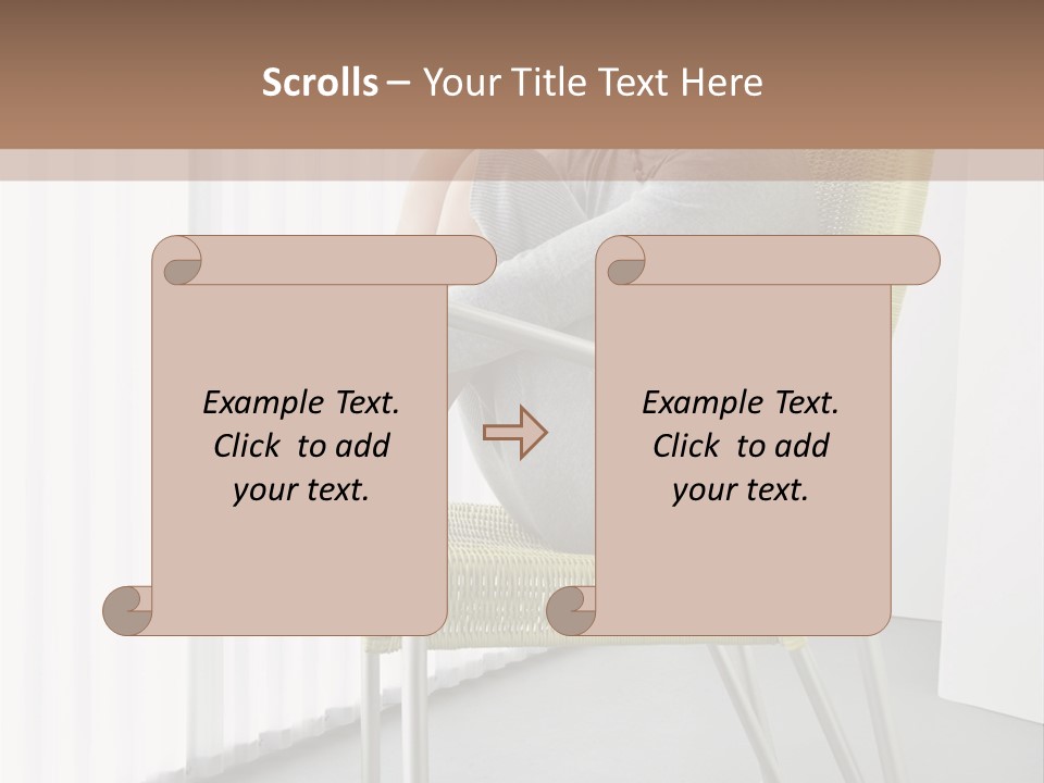 A Woman Sitting In A Chair With Her Legs Crossed PowerPoint Template