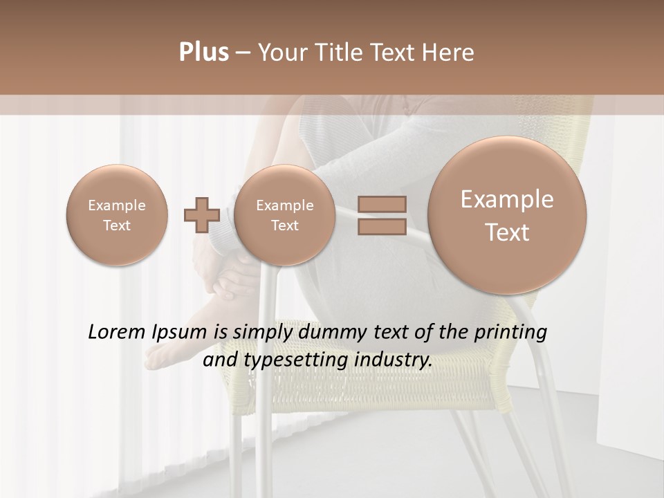 A Woman Sitting In A Chair With Her Legs Crossed PowerPoint Template