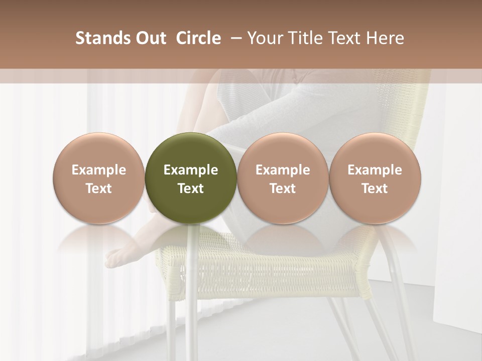 A Woman Sitting In A Chair With Her Legs Crossed PowerPoint Template