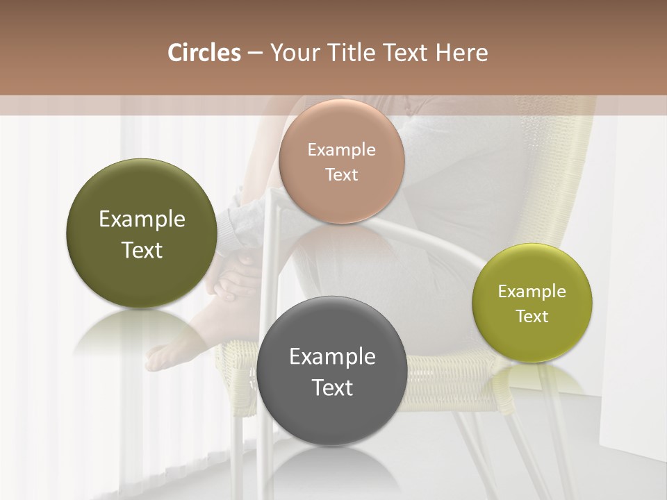 A Woman Sitting In A Chair With Her Legs Crossed PowerPoint Template