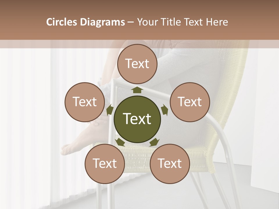 A Woman Sitting In A Chair With Her Legs Crossed PowerPoint Template