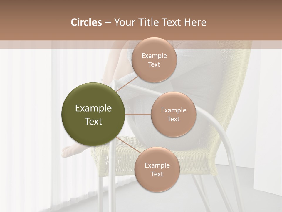 A Woman Sitting In A Chair With Her Legs Crossed PowerPoint Template