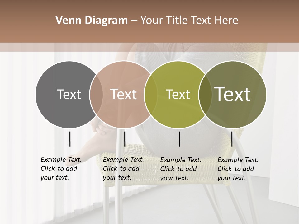 A Woman Sitting In A Chair With Her Legs Crossed PowerPoint Template