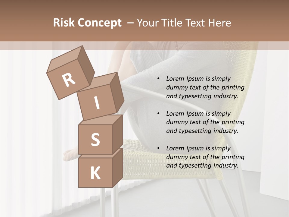 A Woman Sitting In A Chair With Her Legs Crossed PowerPoint Template