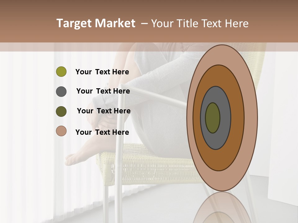 A Woman Sitting In A Chair With Her Legs Crossed PowerPoint Template