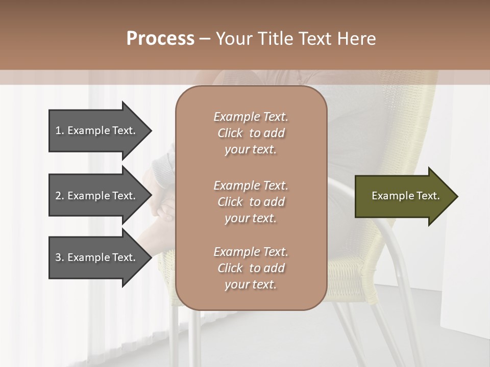 A Woman Sitting In A Chair With Her Legs Crossed PowerPoint Template