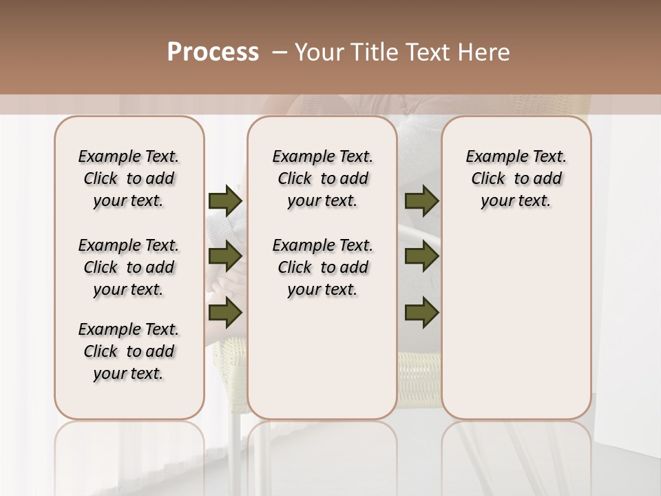 A Woman Sitting In A Chair With Her Legs Crossed PowerPoint Template