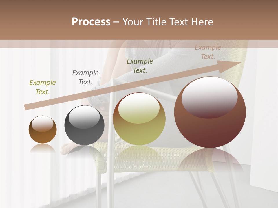 A Woman Sitting In A Chair With Her Legs Crossed PowerPoint Template