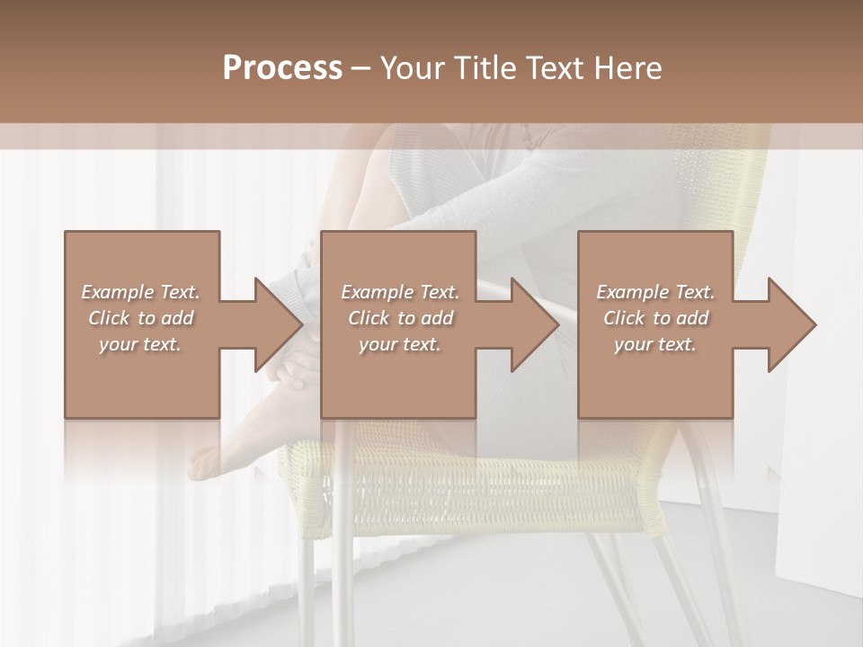 A Woman Sitting In A Chair With Her Legs Crossed PowerPoint Template
