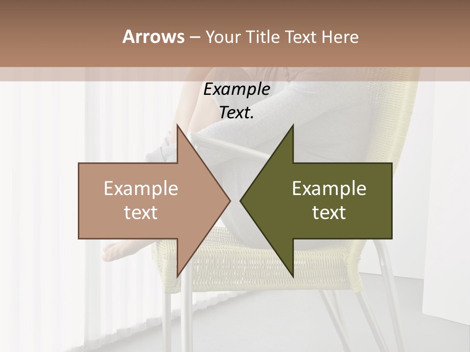 A Woman Sitting In A Chair With Her Legs Crossed PowerPoint Template