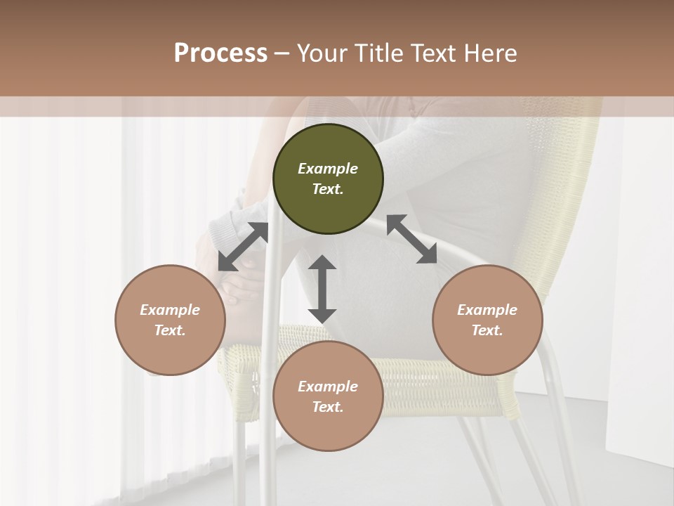A Woman Sitting In A Chair With Her Legs Crossed PowerPoint Template