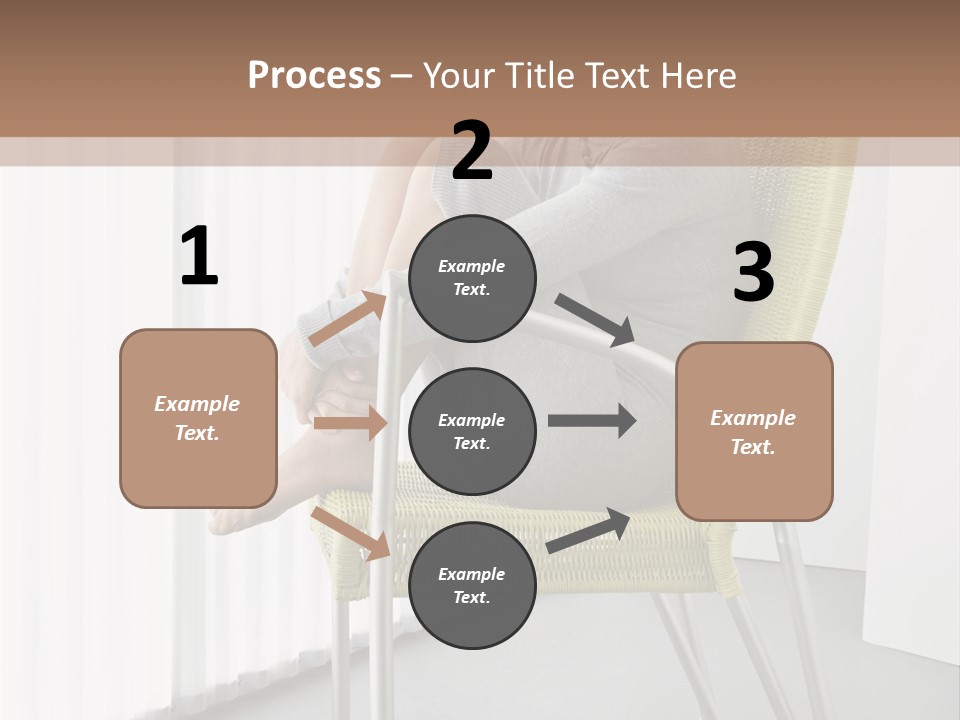 A Woman Sitting In A Chair With Her Legs Crossed PowerPoint Template